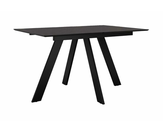 Стол DikLine DKD120, керамика 120(160)х80, мрамор бронза матовый, опоры черные (2 уп.) | Интернет магазин мебели и декора LifeDekor