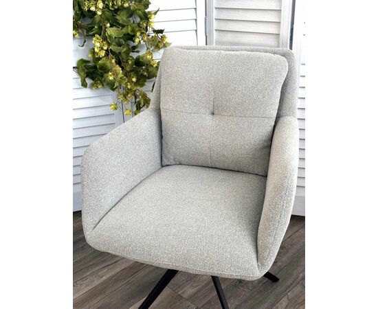 Стул Honey букле светло-серый, поворотный механизм 360 градусов, изображение 5 | Интернет магазин мебели и декора LifeDekor