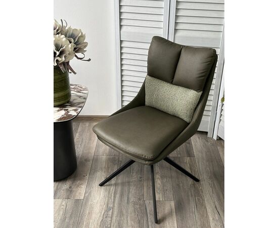 Стул Marlin ткань комби зеленый, поворотно-возвратный механизм 360 градусов, изображение 8 | Интернет магазин мебели и декора LifeDekor