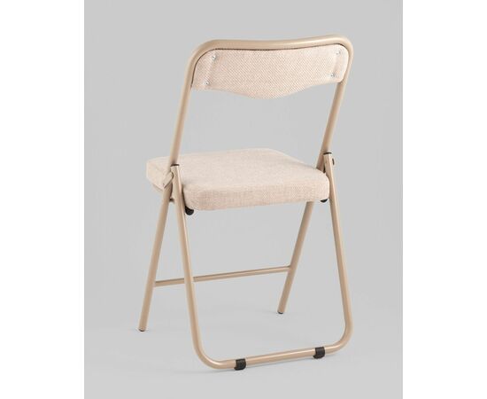 Стул складной Джонни рогожка бежевая каркас бежевый, изображение 5 | Интернет магазин мебели и декора LifeDekor