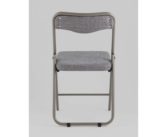 Стул складной Джонни рогожка серо-голубой каркас серый, изображение 6 | Интернет магазин мебели и декора LifeDekor