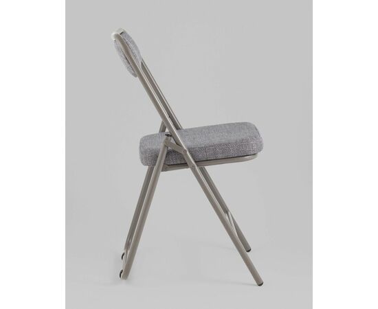 Стул складной Джонни рогожка серо-голубой каркас серый, изображение 7 | Интернет магазин мебели и декора LifeDekor