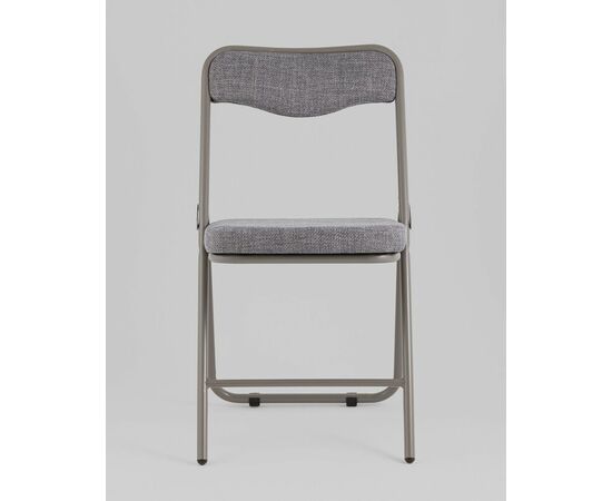 Стул складной Джонни рогожка серо-голубой каркас серый, изображение 8 | Интернет магазин мебели и декора LifeDekor