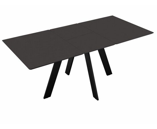 Стол DikLine DKD120, керамика 120(160)х80, мрамор бронза матовый, опоры черные (2 уп.), изображение 4 | Интернет магазин мебели и декора LifeDekor