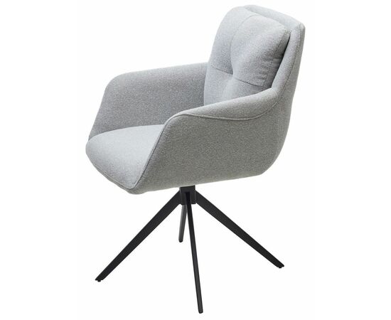 Стул Honey букле светло-серый, поворотный механизм 360 градусов, изображение 3 | Интернет магазин мебели и декора LifeDekor