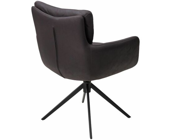 Стул с подлокотниками Marlin ткань комби серый, поворотно-возвратный механизм 360 градусов, изображение 2 | Интернет магазин мебели и декора LifeDekor