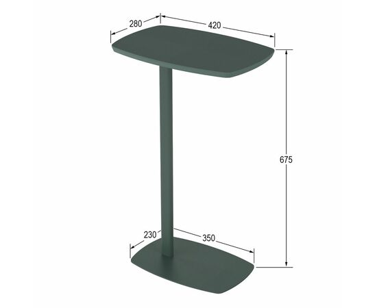 Стол придиванный Дей зеленый/зеленый, изображение 2 | Интернет магазин мебели и декора LifeDekor