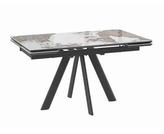 Cтол с керамическим покрытием JACK-140 (Pandora gloss st cer/черный) 140(30+30)х85 | Интернет магазин мебели и декора LifeDekor