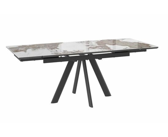 Cтол с керамическим покрытием JACK-140 (Pandora gloss st cer/черный) 140(30+30)х85, изображение 2 | Интернет магазин мебели и декора LifeDekor