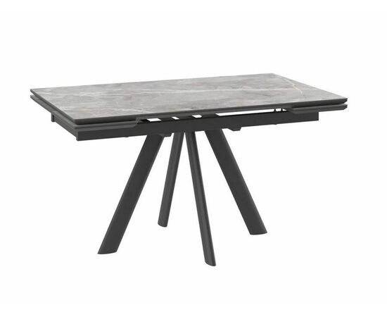 Cтол с керамическим покрытием Джейтон -140 (Stone grey st cer/черный) 140(30+30)х85 | Интернет магазин мебели и декора LifeDekor