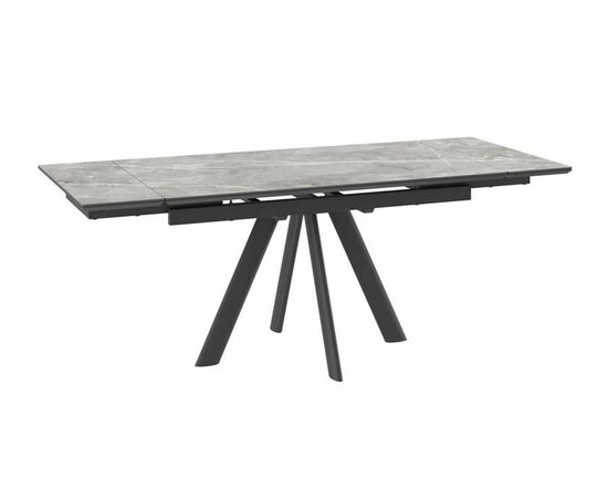 Cтол с керамическим покрытием Джейтон -140 (Stone grey st cer/черный) 140(30+30)х85, изображение 2 | Интернет магазин мебели и декора LifeDekor