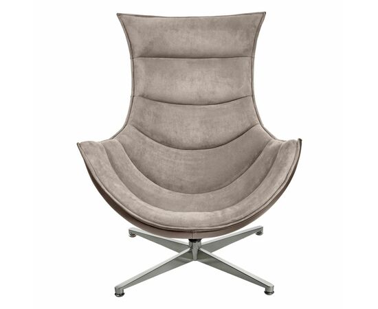 Кресло LOBSTER CHAIR латте искусственная замша, коричневый, изображение 2 | Интернет магазин мебели и декора LifeDekor