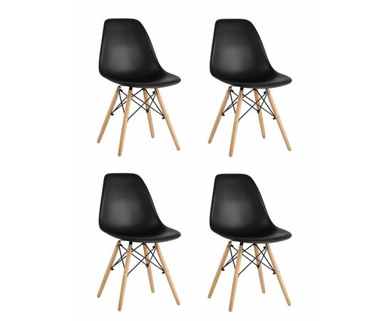 Стул Eames Style DSW черный x4 (разборный каркас) | Интернет магазин мебели и декора LifeDekor