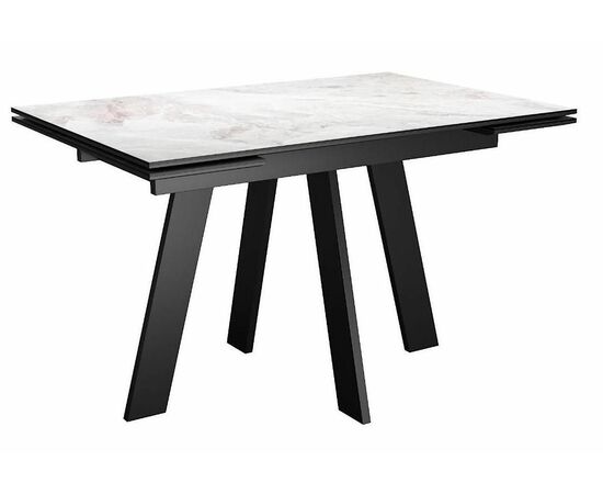 Стол DikLine SKM120 Керамика Italian Grey (глянец серый)/опоры черные | Интернет магазин мебели и декора LifeDekor