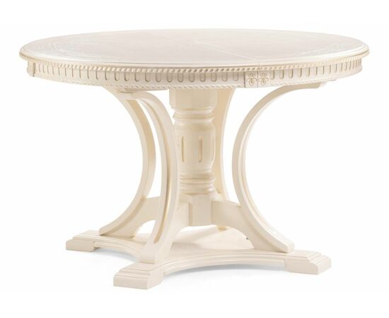 Стол деревянный Нозеан круглый бежевый / золото | Интернет магазин мебели и декора LifeDekor