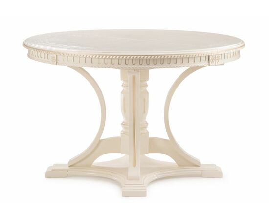 Стол деревянный Нозеан круглый бежевый / золото, изображение 2 | Интернет магазин мебели и декора LifeDekor