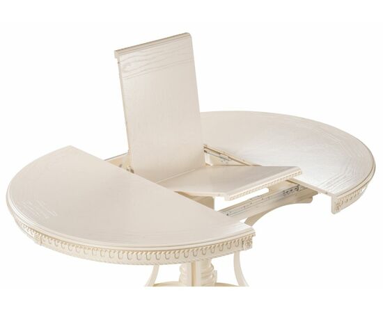 Стол деревянный Нозеан круглый бежевый / золото, изображение 4 | Интернет магазин мебели и декора LifeDekor