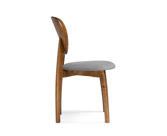 Стул деревянный Окава ткань tenerife stone / миланский орех, изображение 3 | Интернет магазин мебели и декора LifeDekor