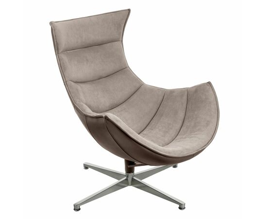 Кресло LOBSTER CHAIR латте искусственная замша, коричневый | Интернет магазин мебели и декора LifeDekor