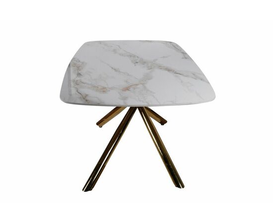 Стол обеденный Неаполь Голд TW1162-T-1,160x90x76 см, серо-золотая керамика/золото, изображение 5 | Интернет магазин мебели и декора LifeDekor