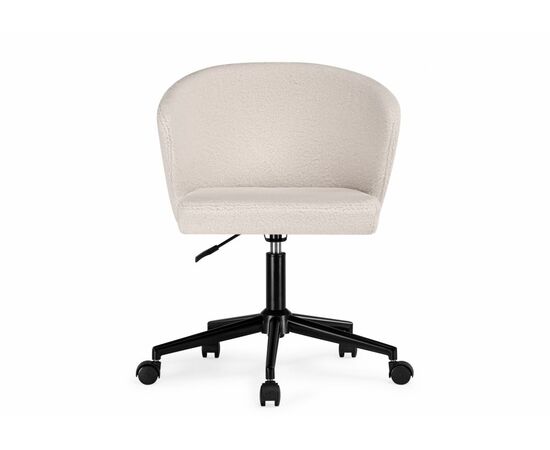 Офисное кресло Lika white teddy / black, изображение 3 | Интернет магазин мебели и декора LifeDekor