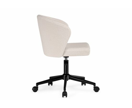 Офисное кресло Lika white teddy / black, изображение 4 | Интернет магазин мебели и декора LifeDekor