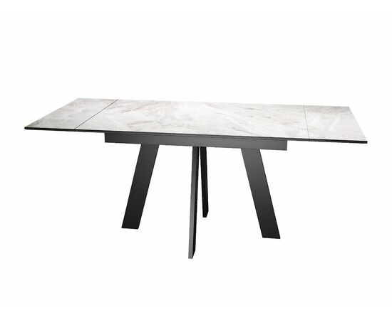 Стол DikLine SKM120 Керамика Italian Grey (глянец серый)/опоры черные, изображение 6 | Интернет магазин мебели и декора LifeDekor