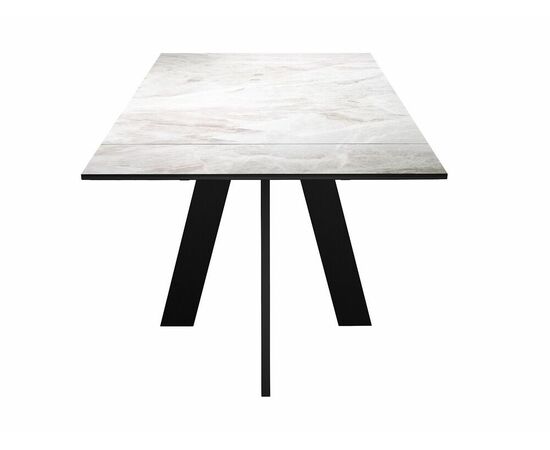 Стол DikLine SKM120 Керамика Italian Grey (глянец серый)/опоры черные, изображение 2 | Интернет магазин мебели и декора LifeDekor