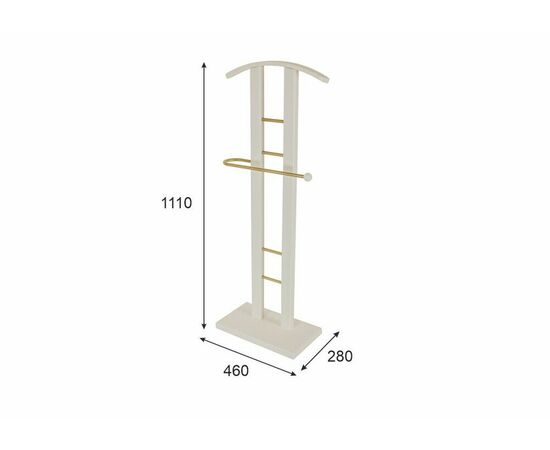 Вешалка костюмная ГАЛАНТ 321 золото/слоновая кость | Интернет магазин мебели и декора LifeDekor