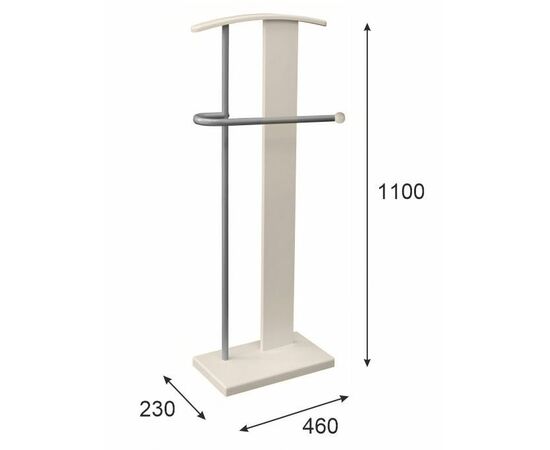 Вешалка костюмная ГАЛАНТ 353 металлик/слоновая кость | Интернет магазин мебели и декора LifeDekor
