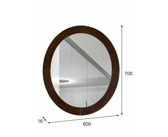 Зеркало навесное Берже 24 темно-коричневый 70 см х 60 см | Интернет магазин мебели и декора LifeDekor