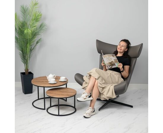 Кресло TORO тёмно-серый, искусственная замша, изображение 12 | Интернет магазин мебели и декора LifeDekor