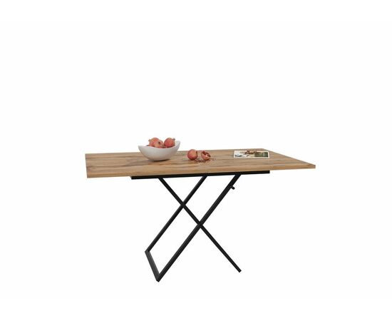 Стол трансформер Орфей 1, чёрный/дуб вотан, изображение 7 | Интернет магазин мебели и декора LifeDekor