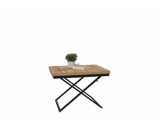 Стол трансформер Орфей 1, чёрный/дуб вотан, изображение 5 | Интернет магазин мебели и декора LifeDekor