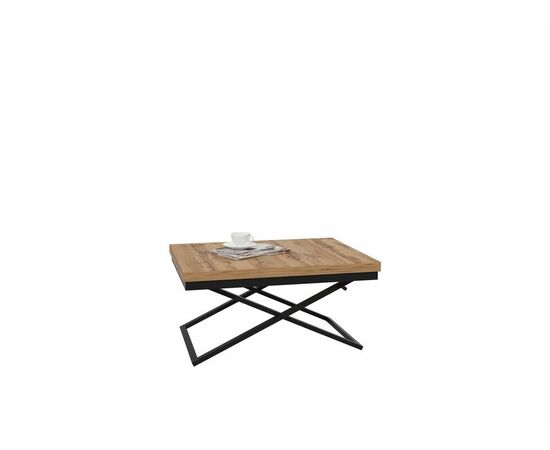 Стол трансформер Орфей 1, чёрный/дуб вотан, изображение 2 | Интернет магазин мебели и декора LifeDekor