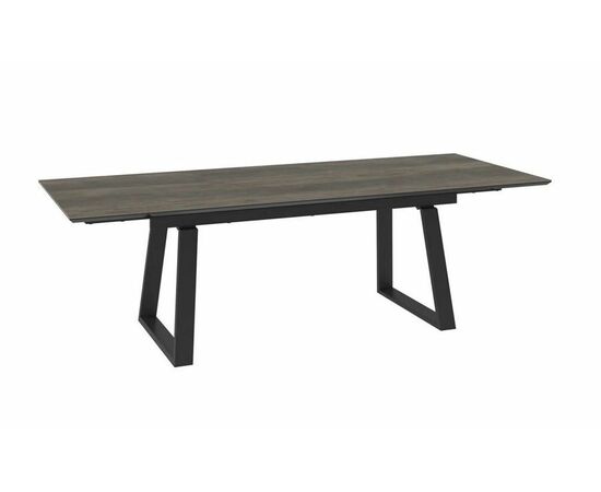 Cтол с керамическим покрытием Chelsy -180 (180+45+45)х98 / OAK VINTAGE PREMIUM CER/ЧЕРНЫЙ), изображение 2 | Интернет магазин мебели и декора LifeDekor