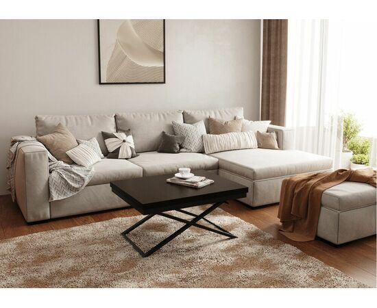 Стол трансформер Орфей 1, чёрный/темный венге, изображение 9 | Интернет магазин мебели и декора LifeDekor