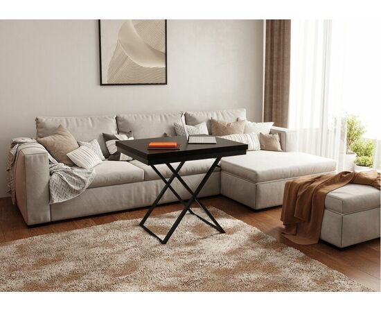 Стол трансформер Орфей 1, чёрный/темный венге, изображение 11 | Интернет магазин мебели и декора LifeDekor