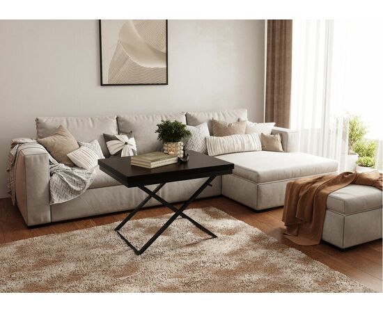 Стол трансформер Орфей 1, чёрный/темный венге, изображение 12 | Интернет магазин мебели и декора LifeDekor