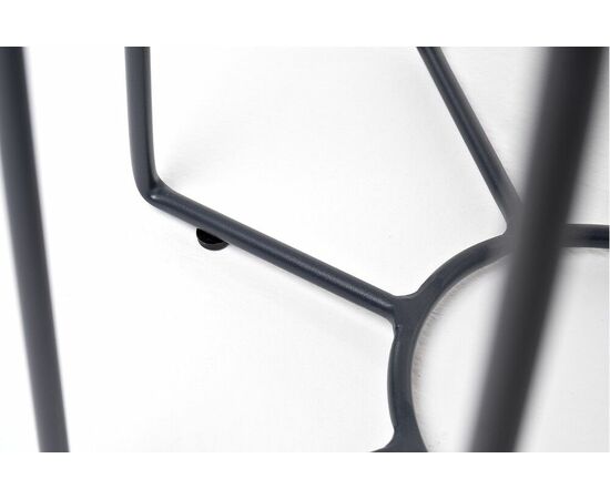 "Эквадор" журнальный стол из HPL круглый Ø40 H55, каркас из алюминия темно-серый (RAL 7024) муар, цвет столешницы "серый гранит", изображение 4 | Интернет магазин мебели и декора LifeDekor