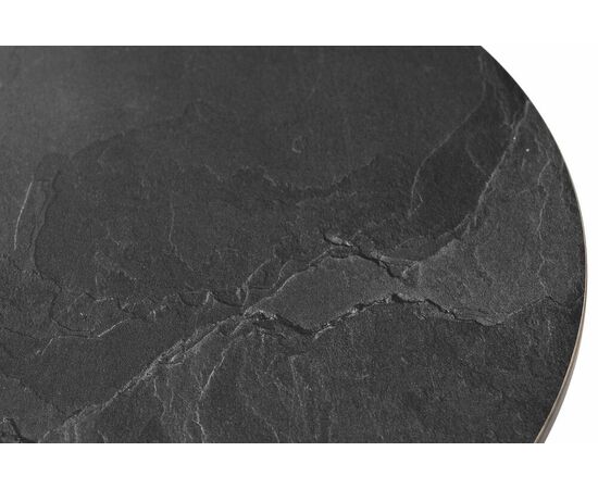 "Колумбия" журнальный стол из HPL круглый Ø40 H55, каркас из алюминия темно-серый (RAL 7024), цвет столешницы "серый гранит", изображение 4 | Интернет магазин мебели и декора LifeDekor