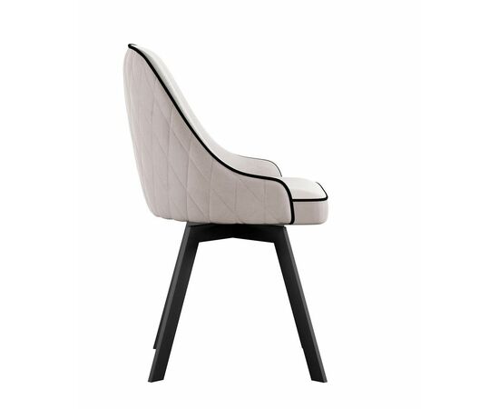 Стул DikLine 266M поворотный, E52 бежевый, ножки черные, изображение 3 | Интернет магазин мебели и декора LifeDekor