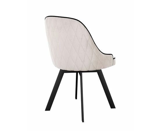 Стул DikLine 266M поворотный, E52 бежевый, ножки черные, изображение 2 | Интернет магазин мебели и декора LifeDekor