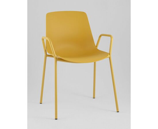 Стул Kaira пластик горчичный, изображение 2 | Интернет магазин мебели и декора LifeDekor