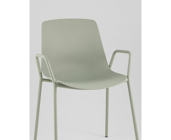 Стул Kaira пластик серо-зеленый, изображение 8 | Интернет магазин мебели и декора LifeDekor