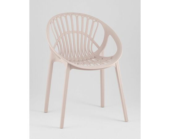 Стул Takeo пластик нежно-розовый, изображение 2 | Интернет магазин мебели и декора LifeDekor