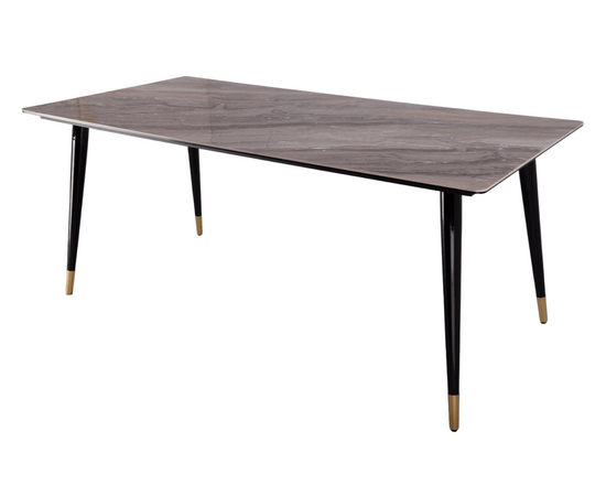 Стол обеденный Рио Гранд MC232-180BR, 180х90х76 см, коричневая керамика/черный, изображение 6 | Интернет магазин мебели и декора LifeDekor