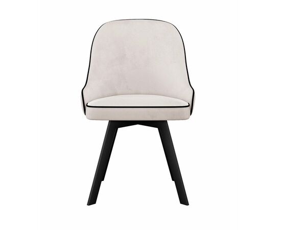 Стул DikLine 266M поворотный, E52 бежевый, ножки черные, изображение 4 | Интернет магазин мебели и декора LifeDekor