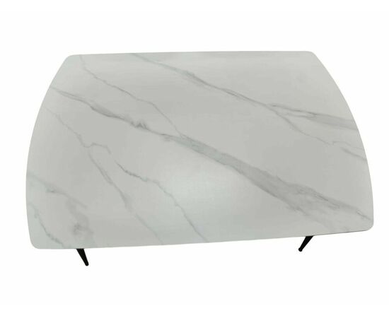 Стол керамический раскладной Astra 120-180*80*76 белый мрамор/черный, изображение 13 | Интернет магазин мебели и декора LifeDekor