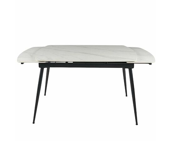 Стол керамический раскладной Astra 120-180*80*76 белый мрамор/черный, изображение 7 | Интернет магазин мебели и декора LifeDekor